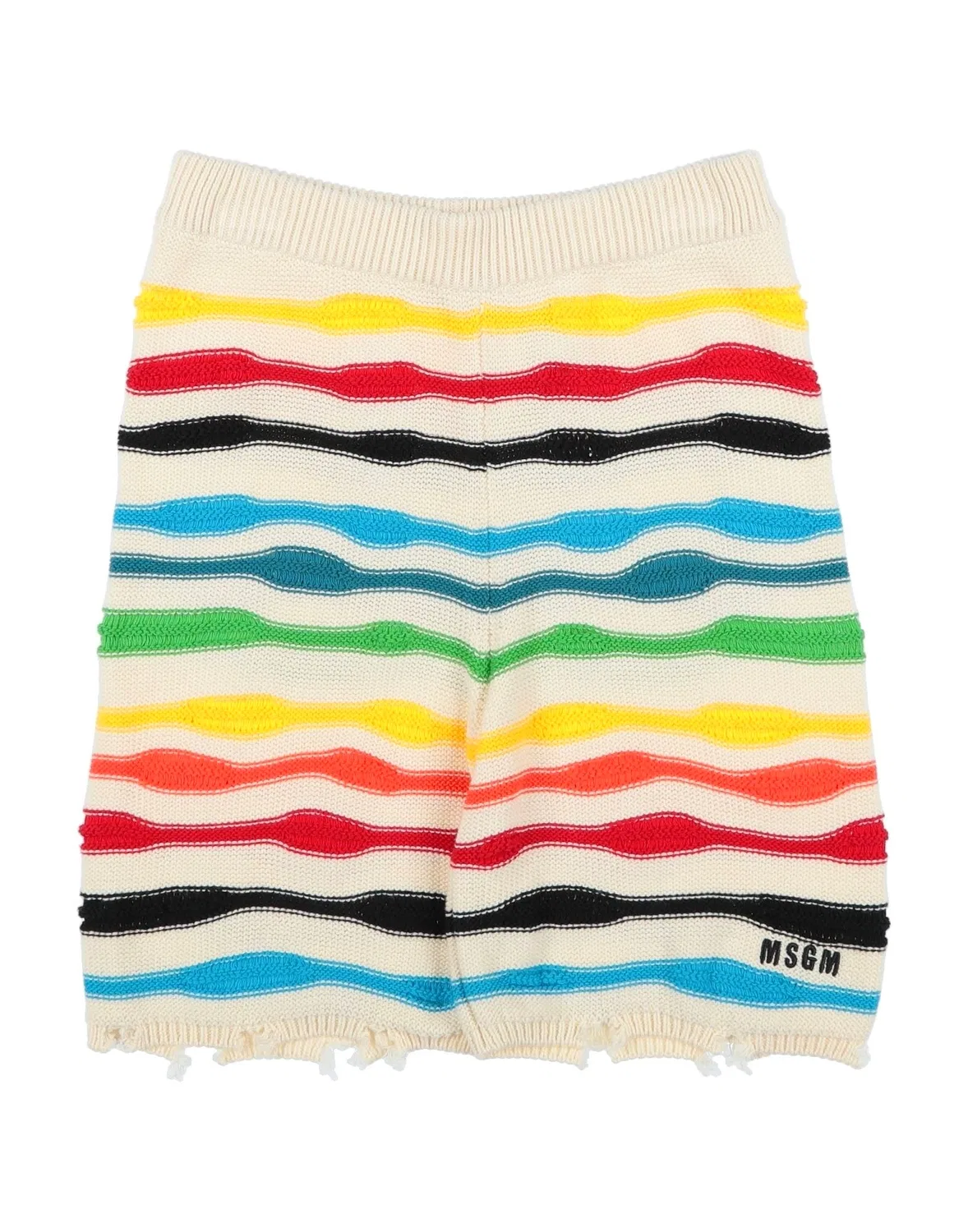Детские шорты для девочек с принтом Msgm, кремовый
