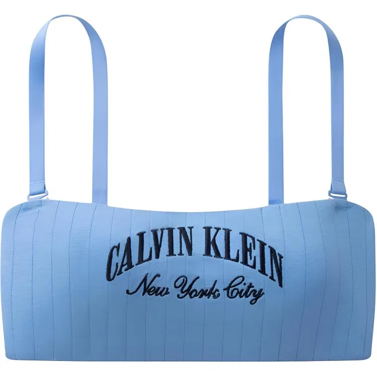 Женский спортивный бюстгальтер Vintage Resistance Band Bra Calvin Klein, Ivory — фото 3