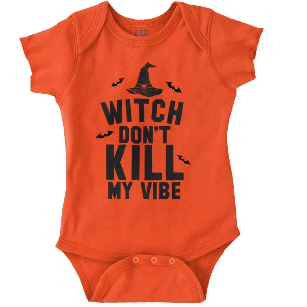 Детское боди с коротким рукавом Halloween Witch Don't Kill My Vibe Brisco Brands, Black