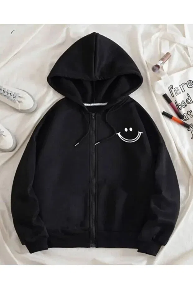 Детский кардиган с принтом Black Smile Printed Novibe, K-Black