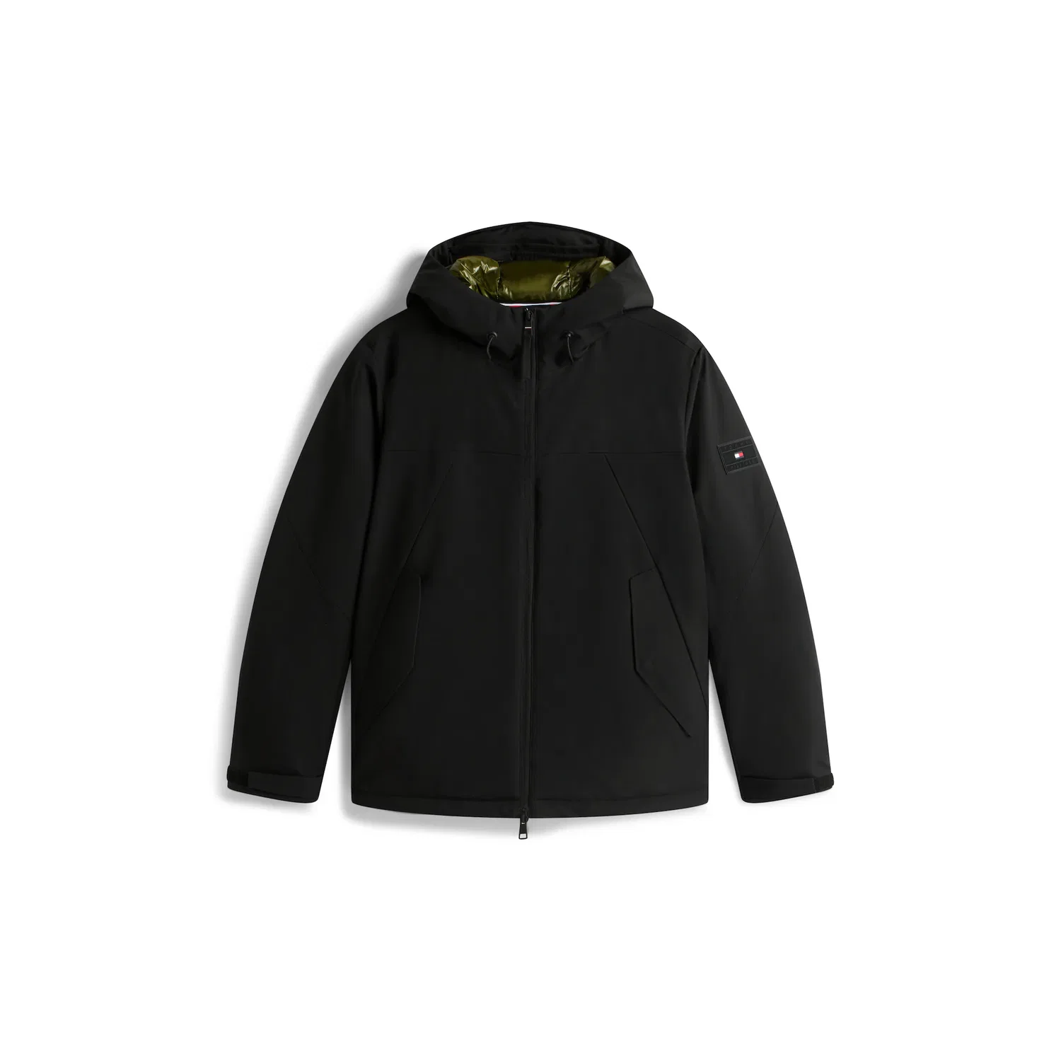 Мужская функциональная куртка с капюшоном TECH HOODED SHORT PADDED JACKET Tommy Hilfiger, Black — фото 4