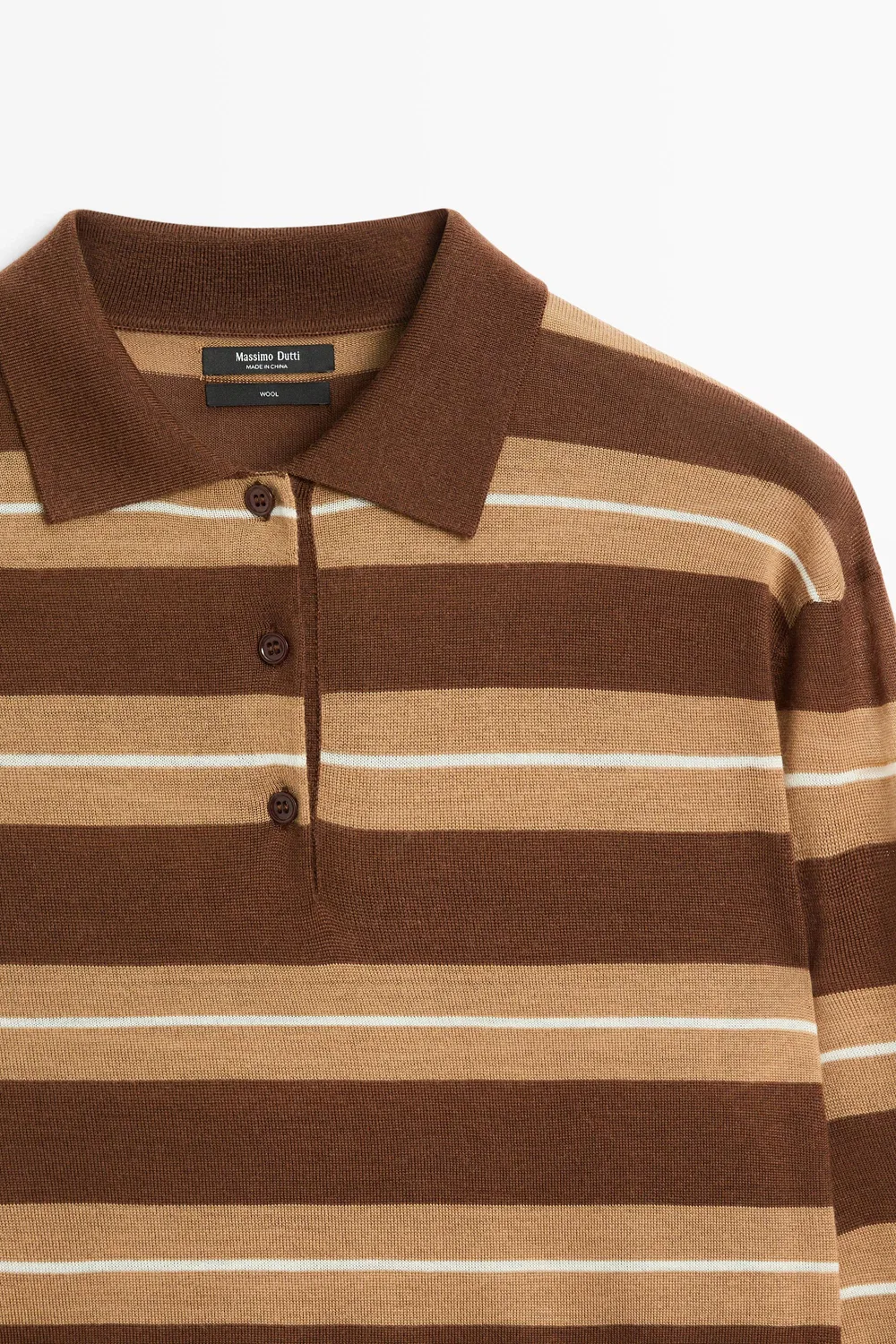 Свитер Massimo Dutti, полосатый, Toffee — фото 4