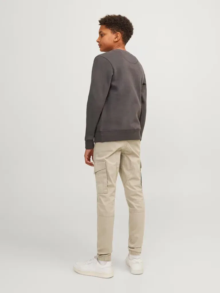 Детские брюки карго для мальчиков с эластаном Jack & Jones, Beige — фото 3