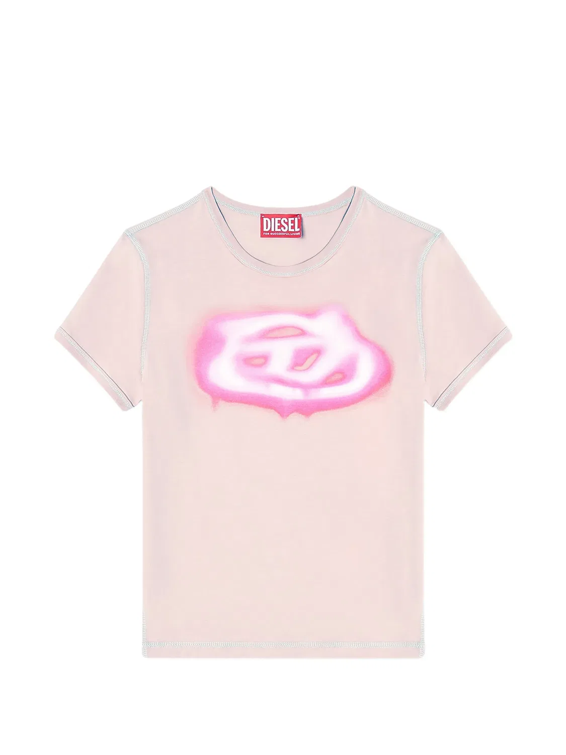 Футболка T-Uncuties-Long-S3 розовая Diesel, розовый