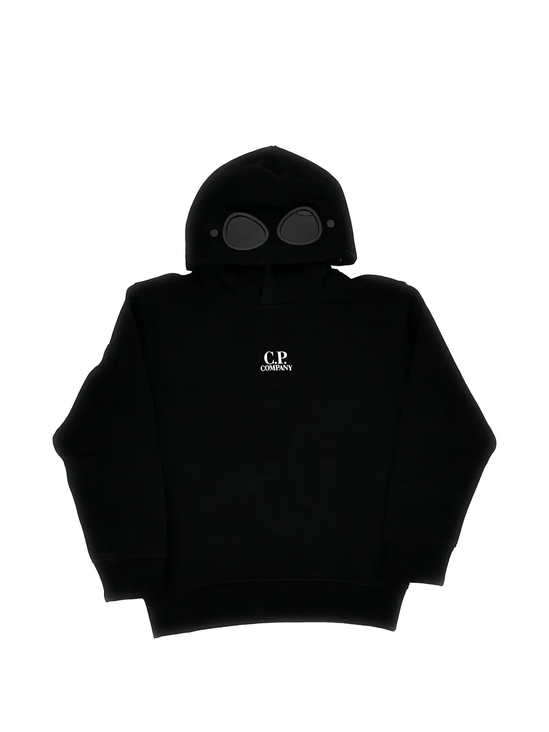 Худи Goggle хлопковое черное C.P. Company, черный