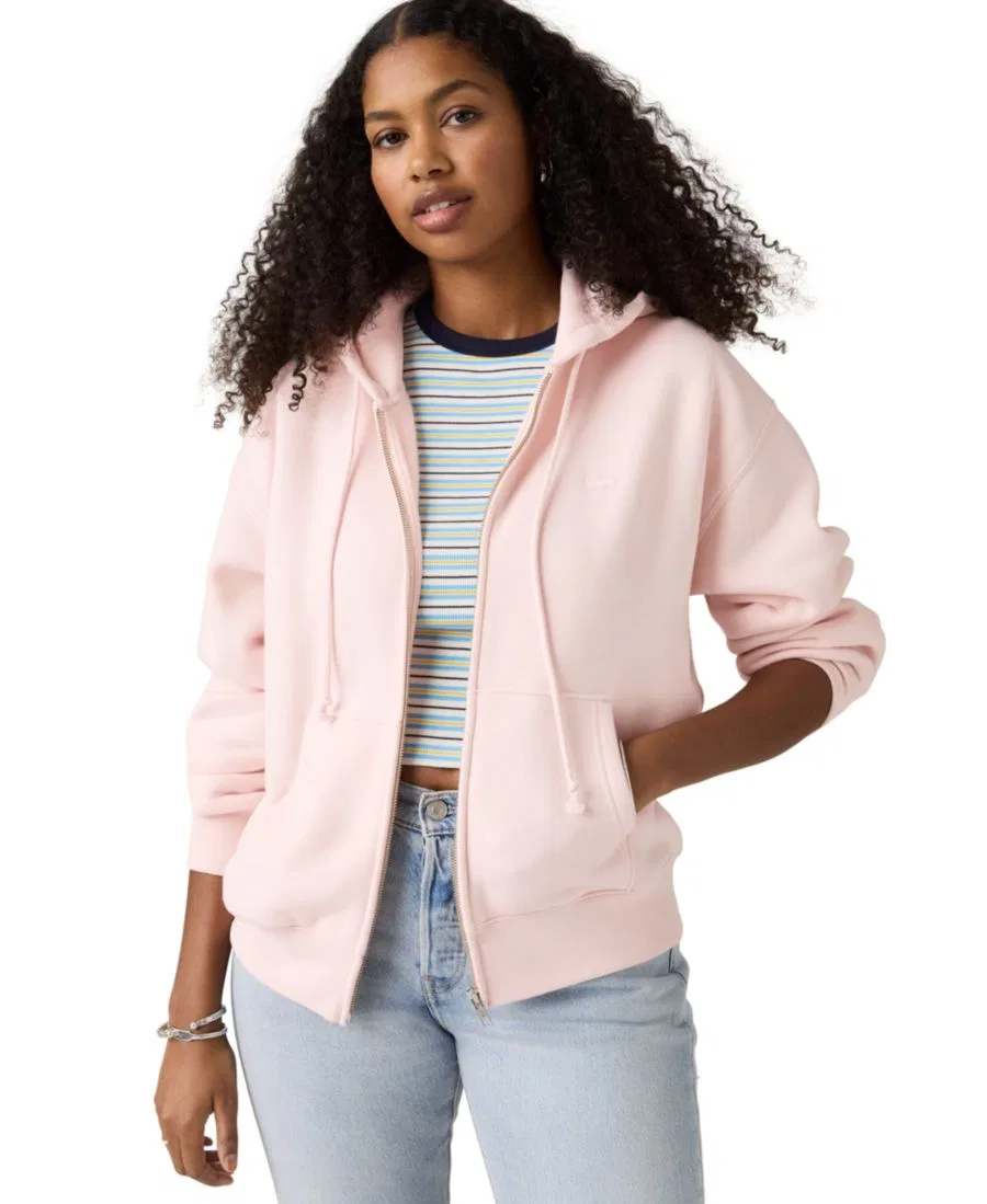 Женская худи-молния с графическим принтом Everyday Zip-Up Levi's, Crystal Pink — фото 2