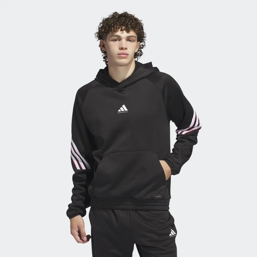 Худи мужское с капюшоном свободного кроя CRAZYWARM HOODY adidas, Черный