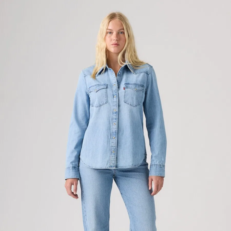Блузка LEVI'S 'HERITAGE' светло-голубого цвета — фото 2