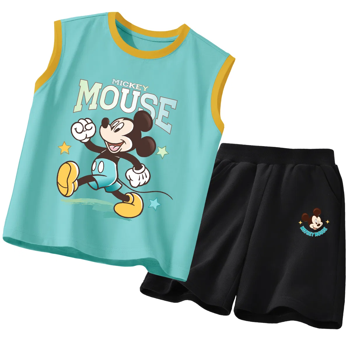 Детский костюм Crew Neck Thin Stretch, Disney, Di Colorful Heart Smile K Blue Pink — фото 3