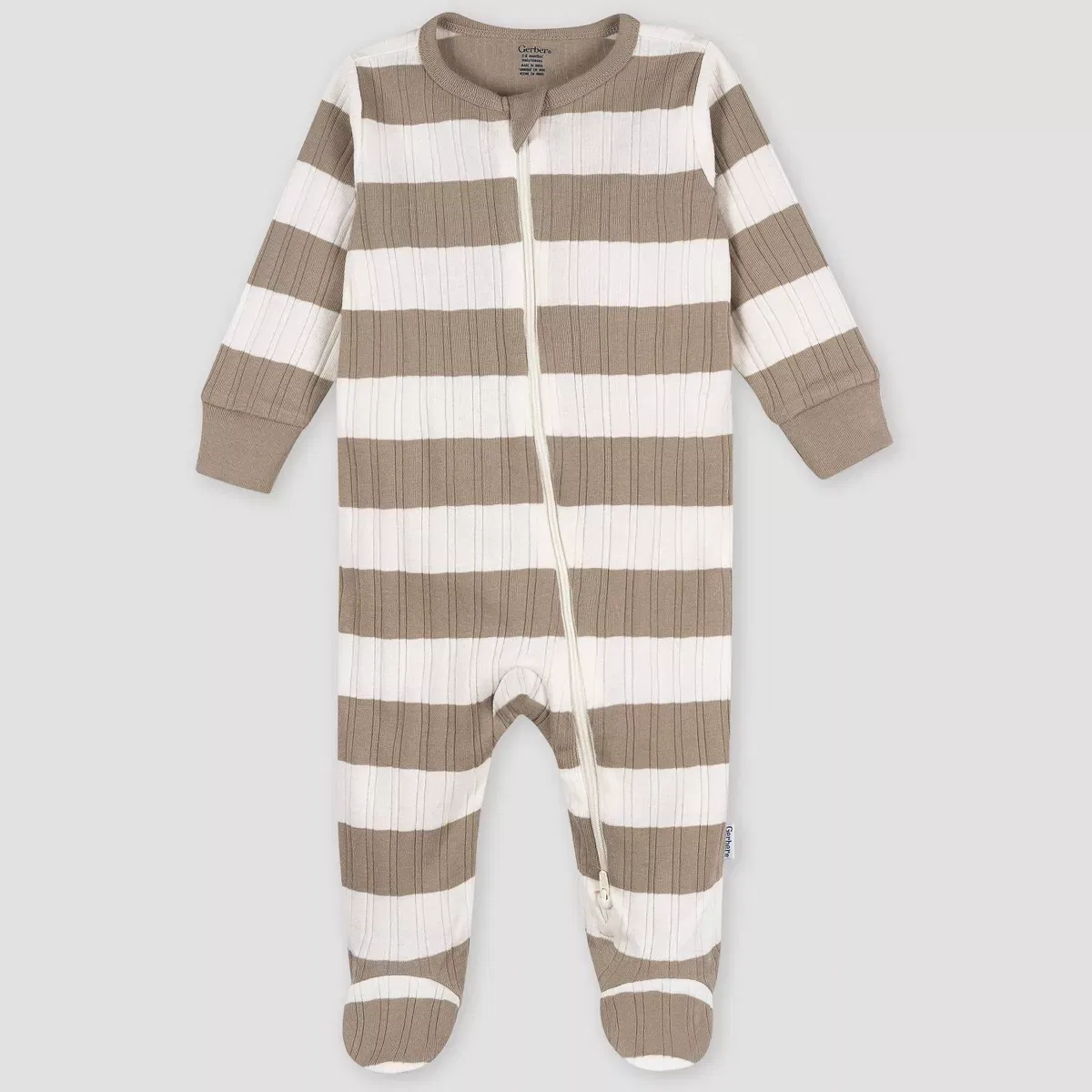 Детское боди-комбинезон с длинным рукавом Gerber Childrenswear, Tan