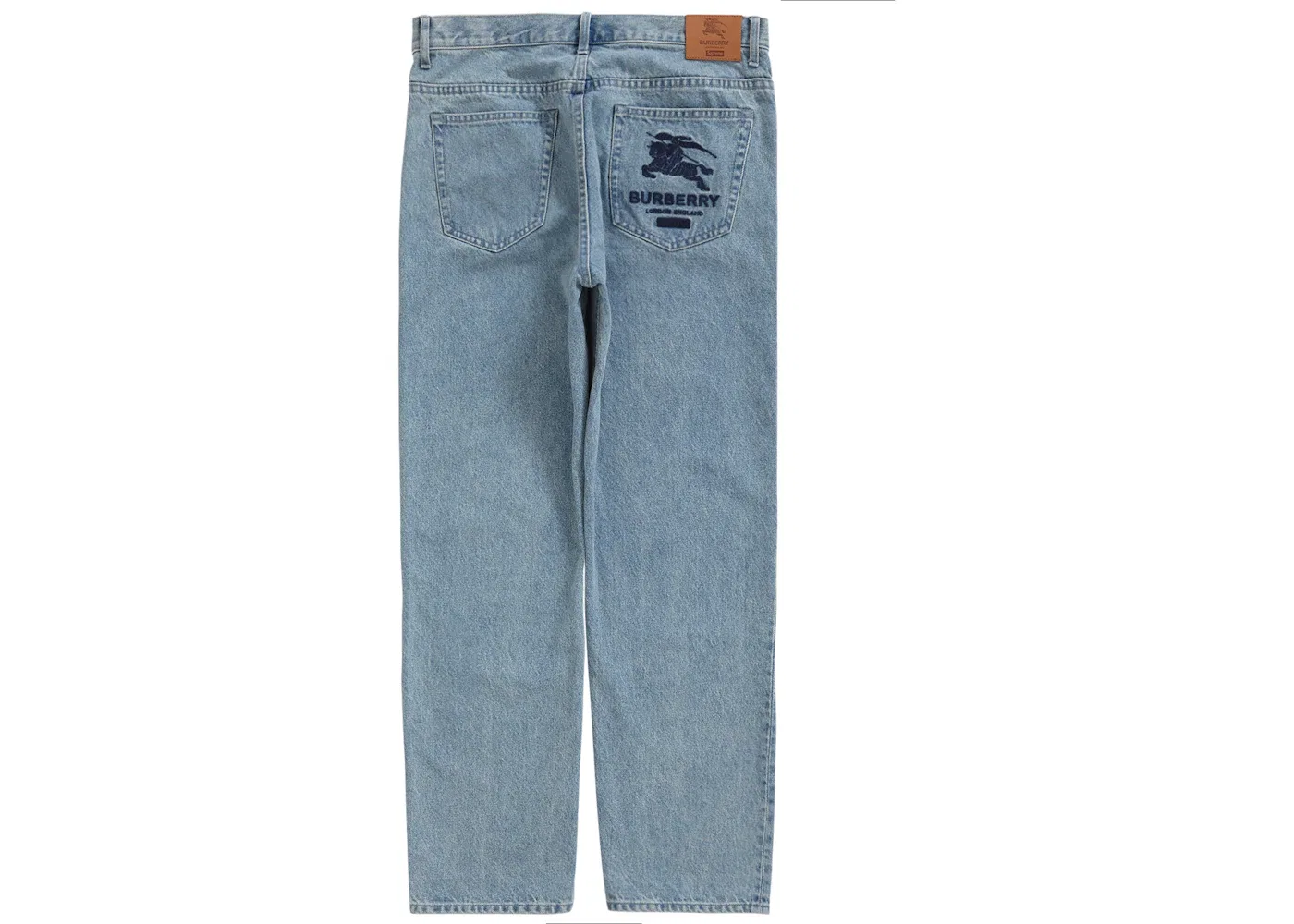 Мужские джинсы с эффектом поношенности Supreme Burberry Regular Jean, Washed Blue