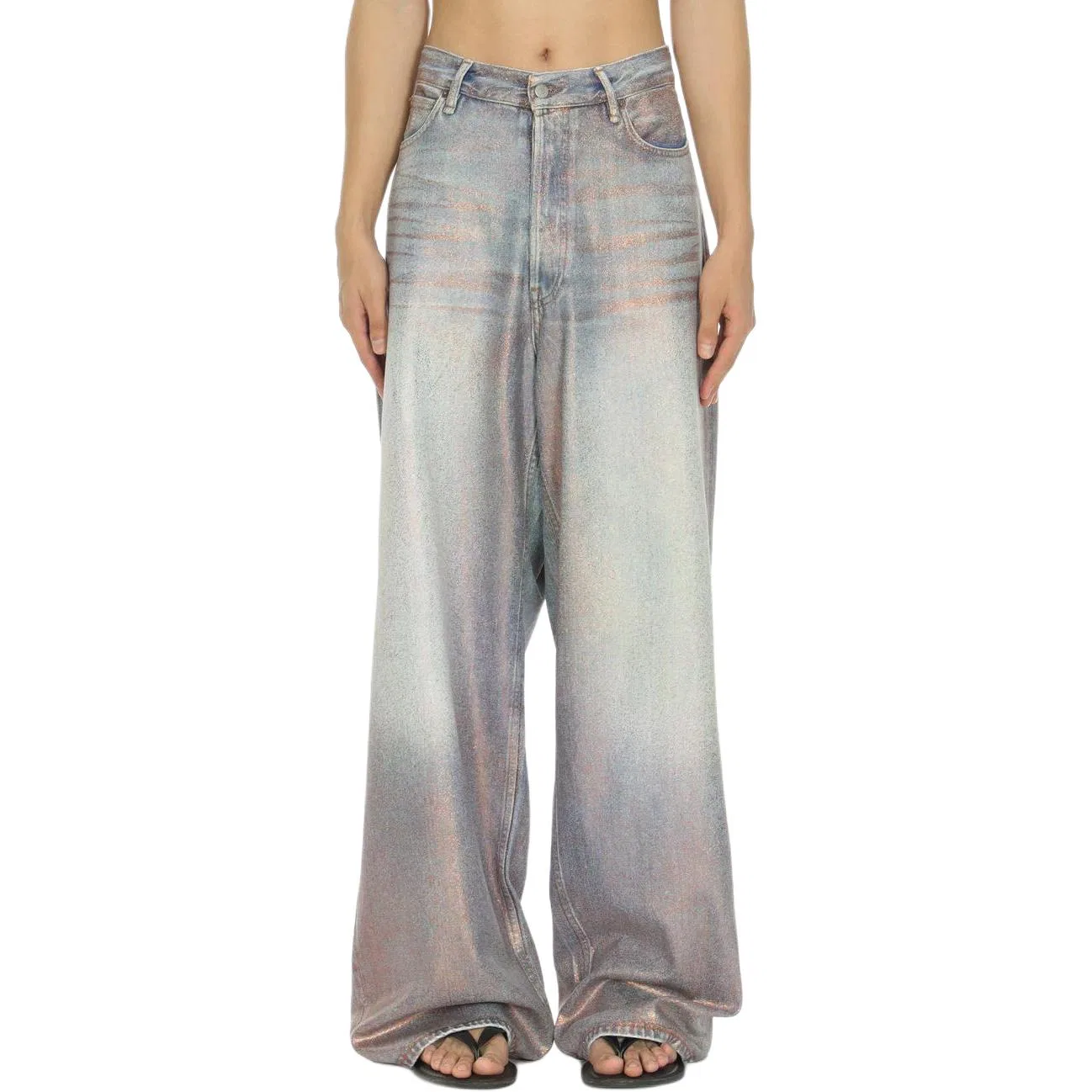 Женские джинсы свободного кроя с широкими штанинами Acne Studios, Light Blue — фото 4