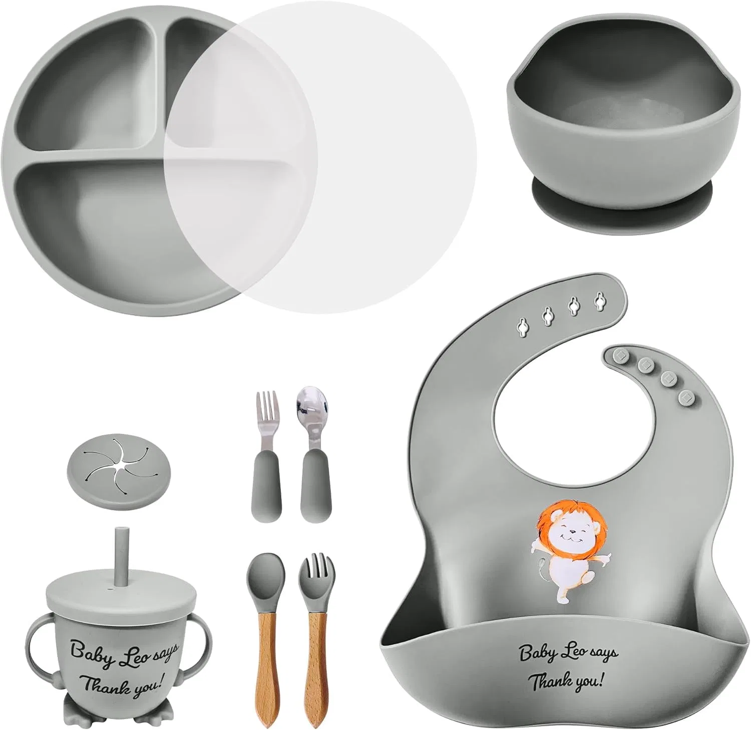 Набор для кормления 12 предметов, Aha Essentials, gray