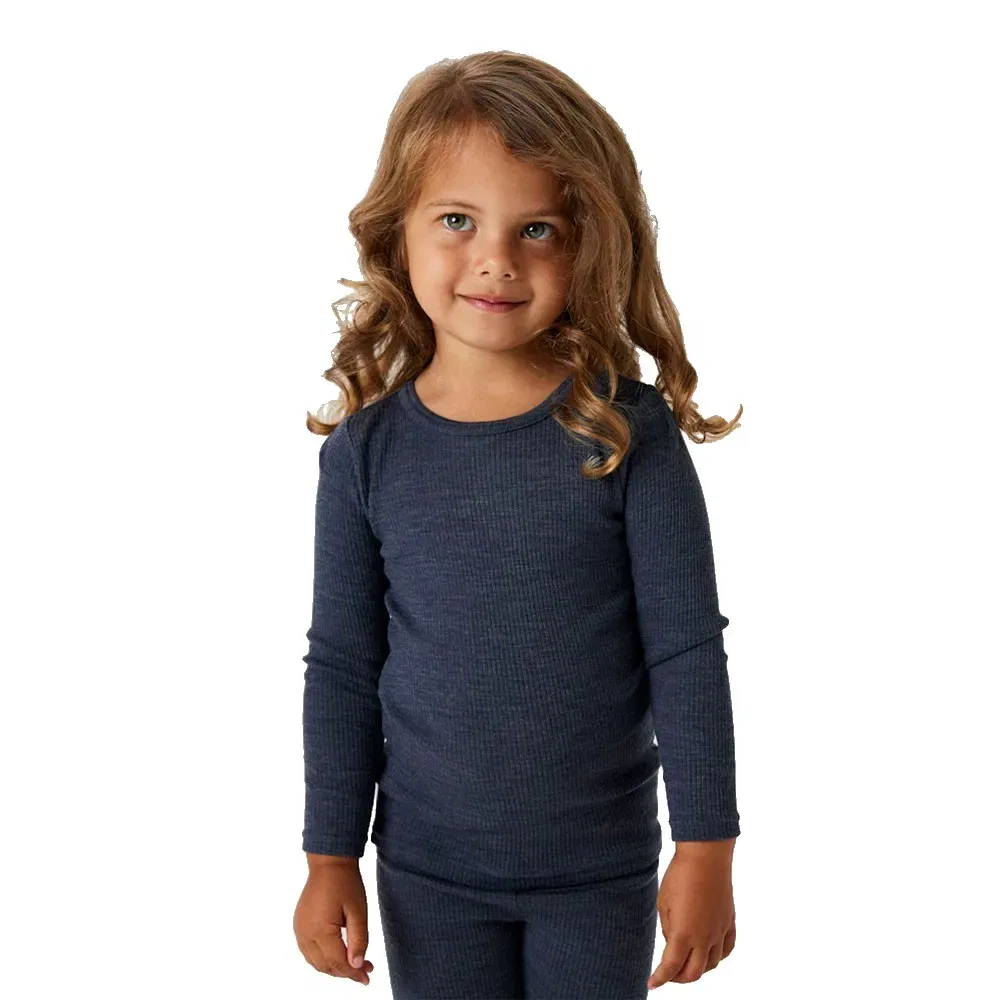 Боди с длинным рукавом Wax Wool Rib Name It, синий