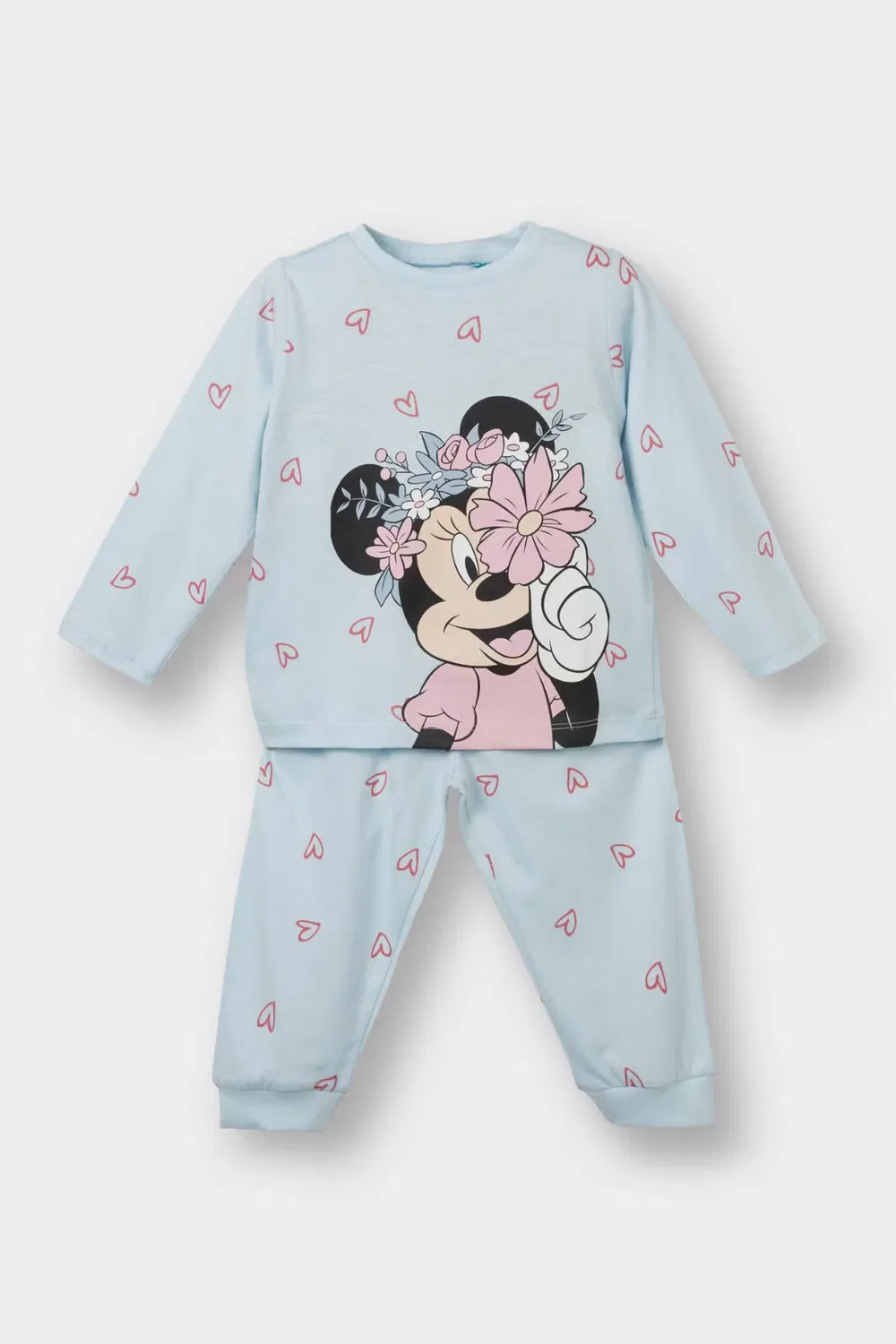Пижамный комплект с принтом Disney Mickey & Minnie Defacto, синий