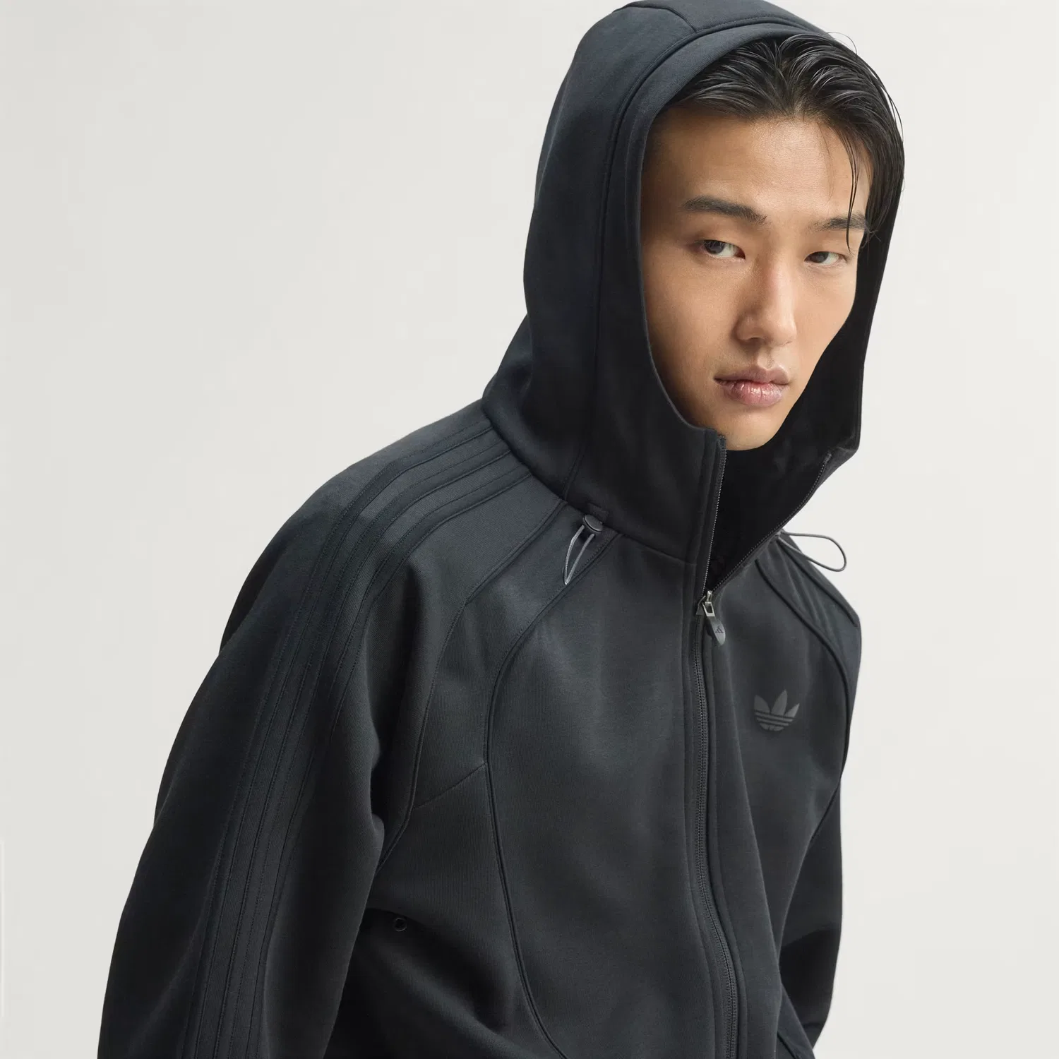 Мужское худи на молнии прямого кроя Spacer Teamgeist 26 Cutline Adidas Originals, черный