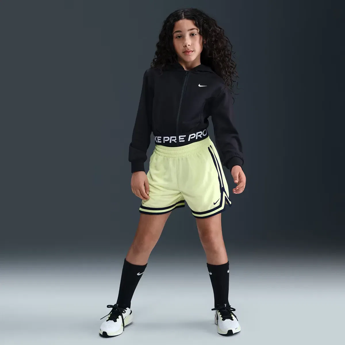Детская худи с капюшоном Nike Pro Df Fz Fleece Hdy Nike, Negro