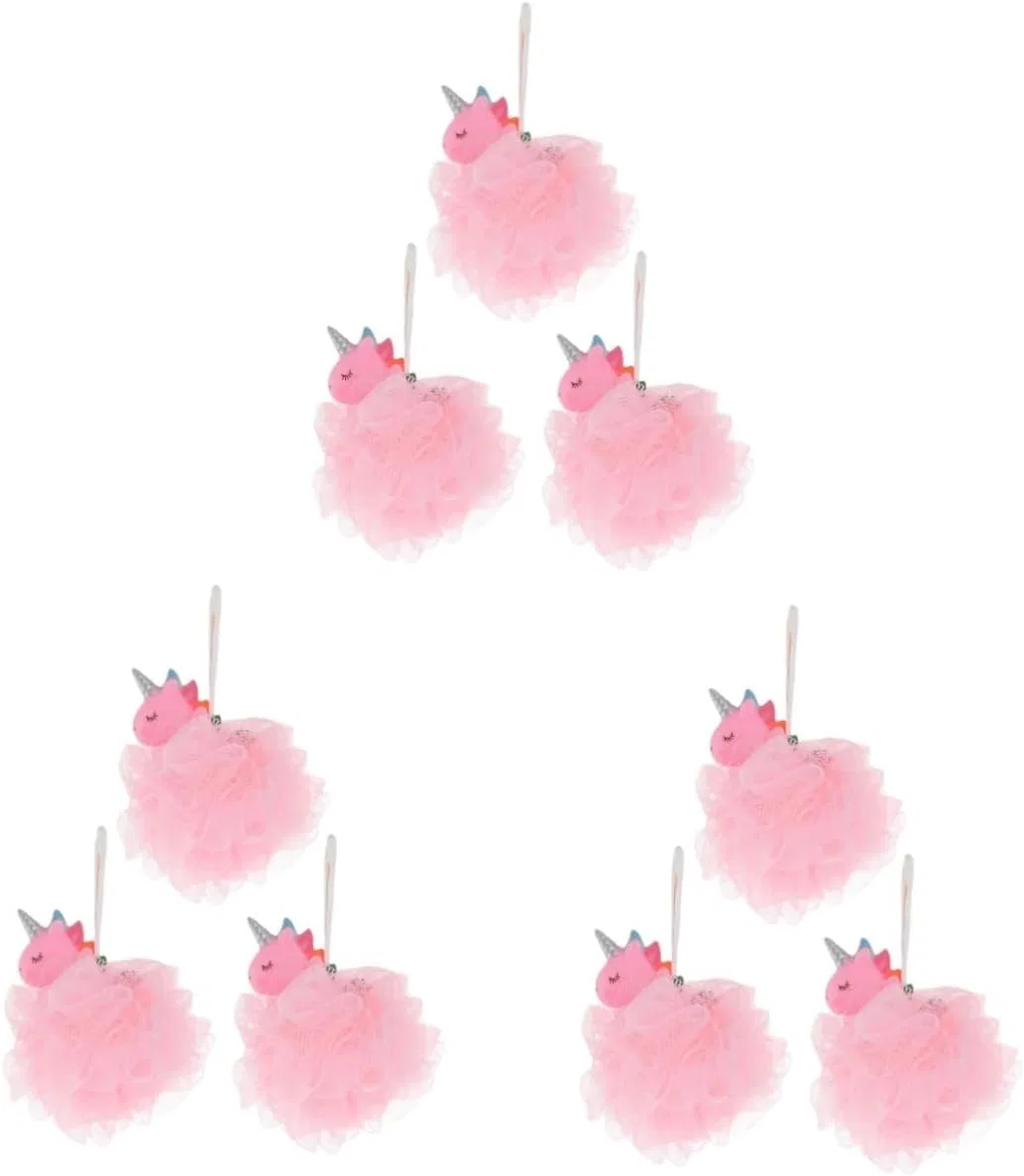 Мочалка для душа Unicorn Bath Ball, 9 шт, Minkissy, Розовый