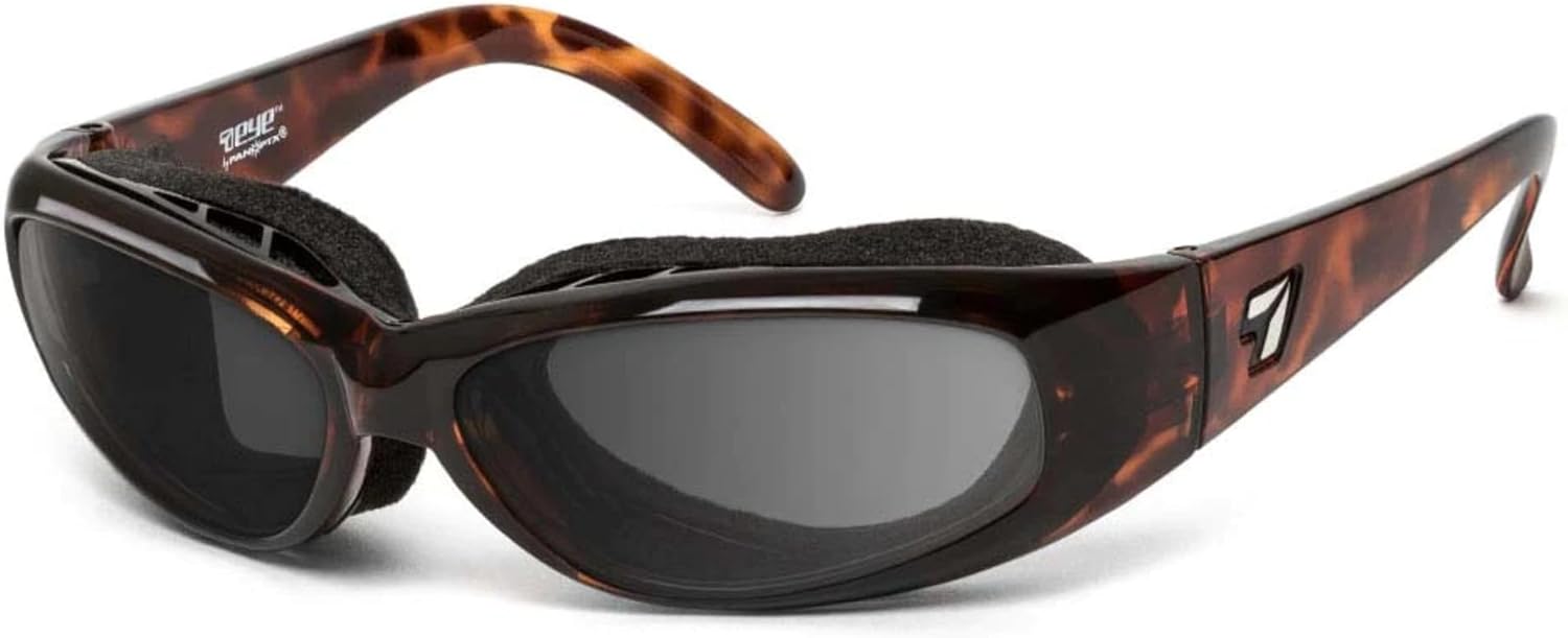 

7-линзовые солнцезащитные очки CHUBASCO с ветрозащитной подкладкой и фотохромными линзами для активного отдыха, 100% защита от UVA + UVB излучения 7 EYE, Dark Tortoise Frame/Clear to Gray Lenses