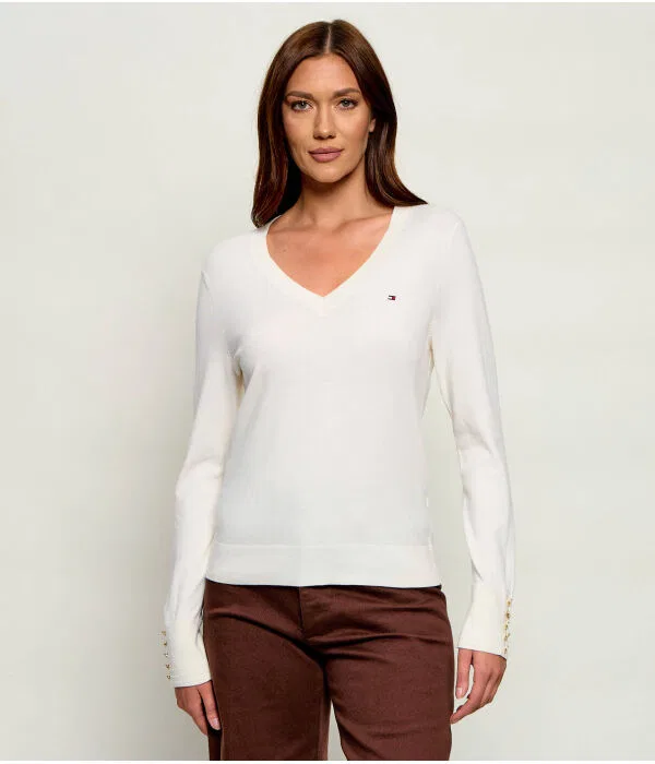 Женский пуловер Regular Fit Tommy Hilfiger, Écru