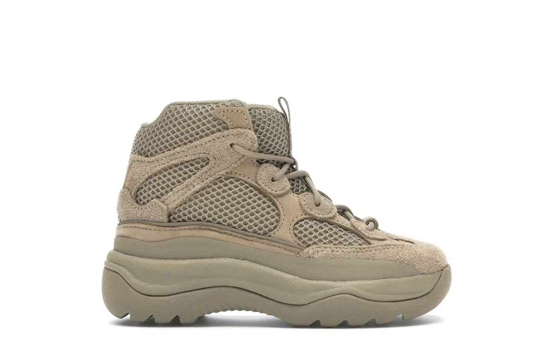 Детские высокие кроссовки-ботинки на шнуровке Yeezy Desert Boot Rock Adidas, цвет Rock/Rock/Rock