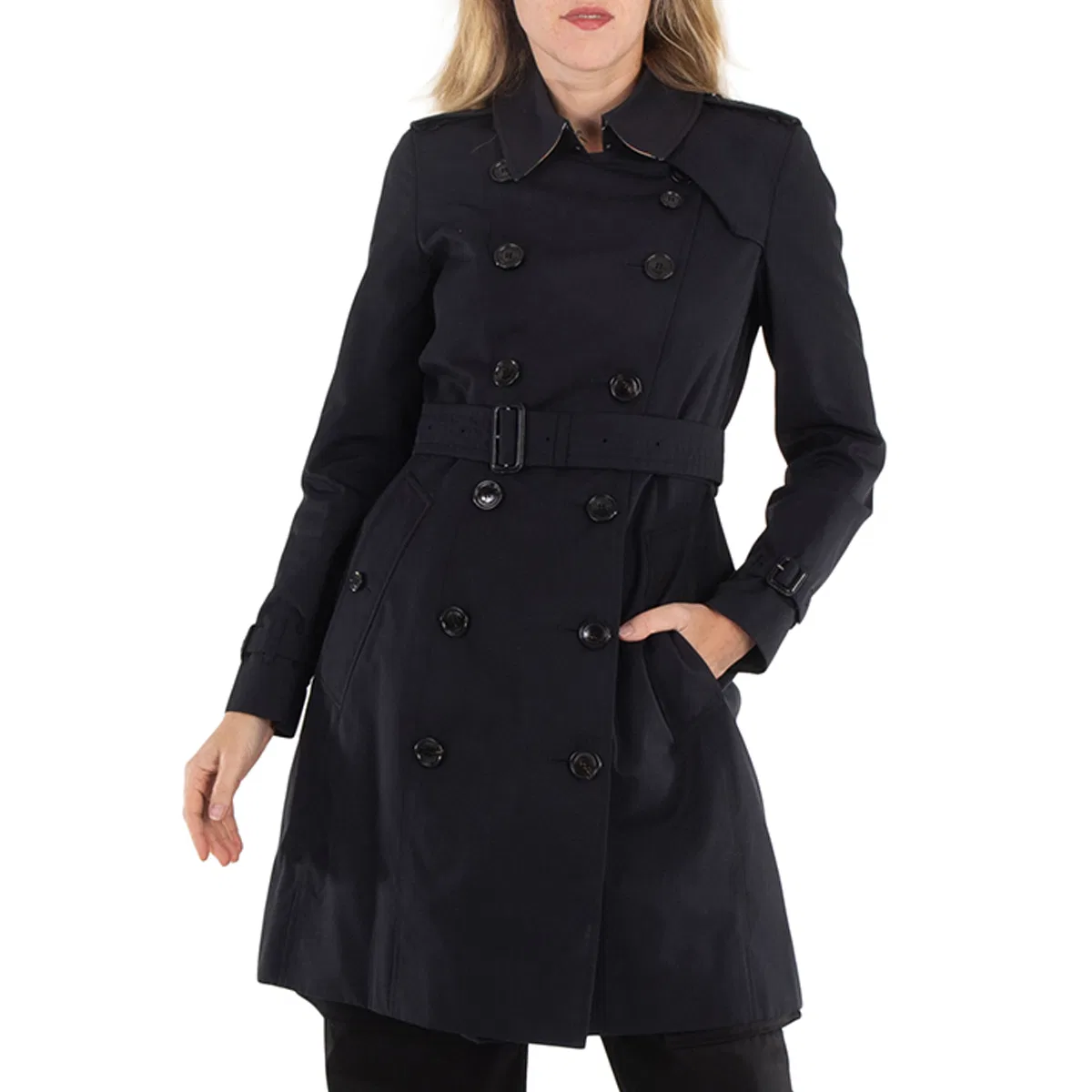 Пальто-тренч средней длины Chelsea Heritage Burberry, Midnight