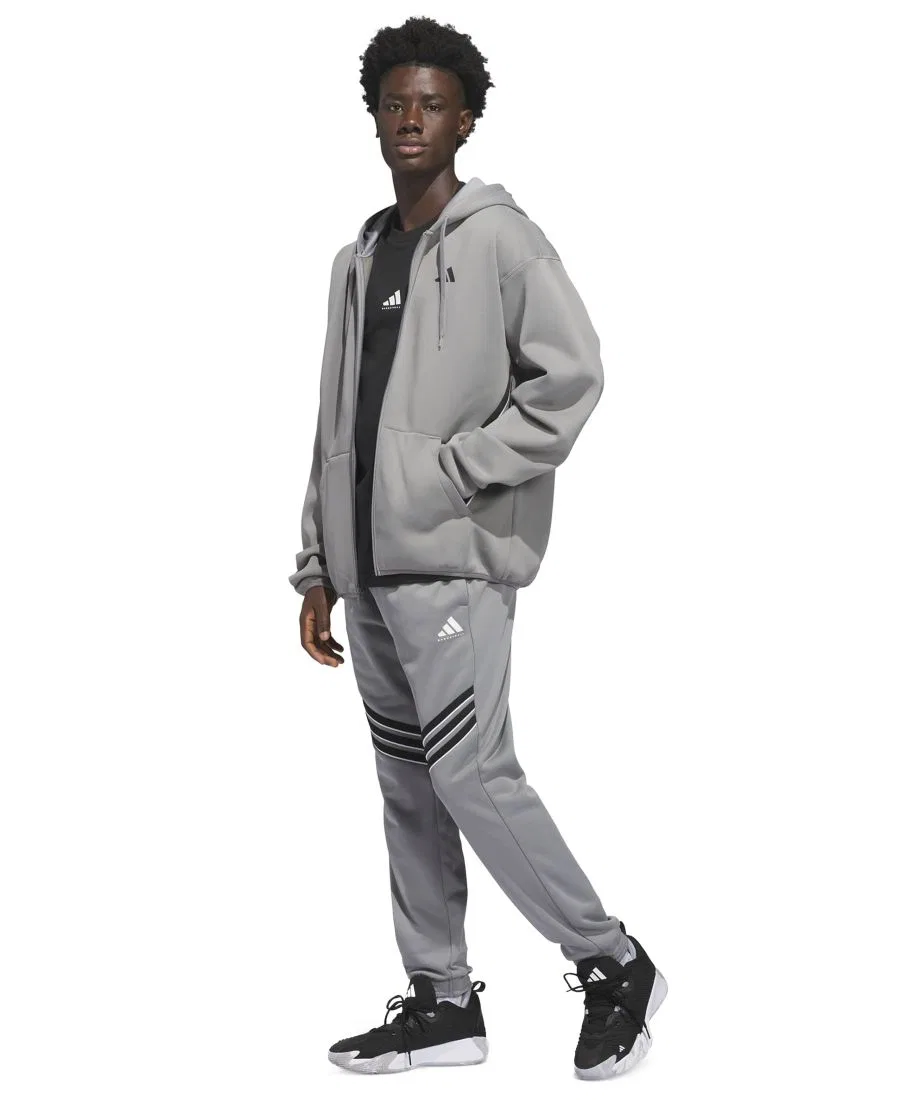 Мужская куртка-худи с капюшоном Crazy Warm на молнии adidas, Gray Three/Black — фото 2