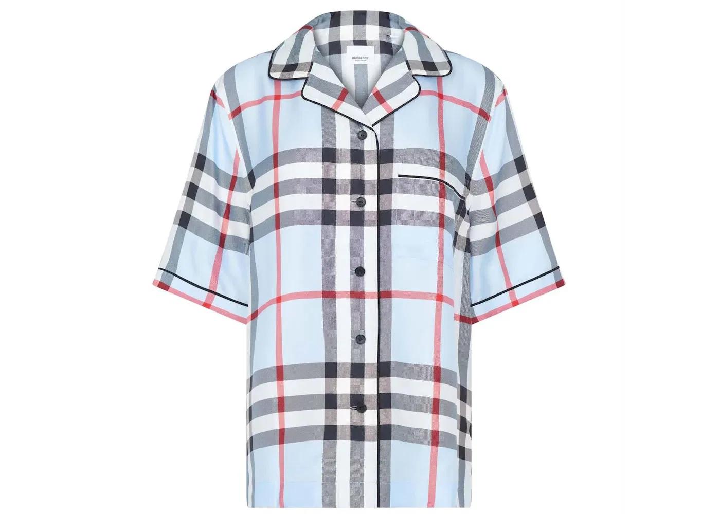 Женская рубашка с принтом Tierney Burberry, Pale Blue Ip Check