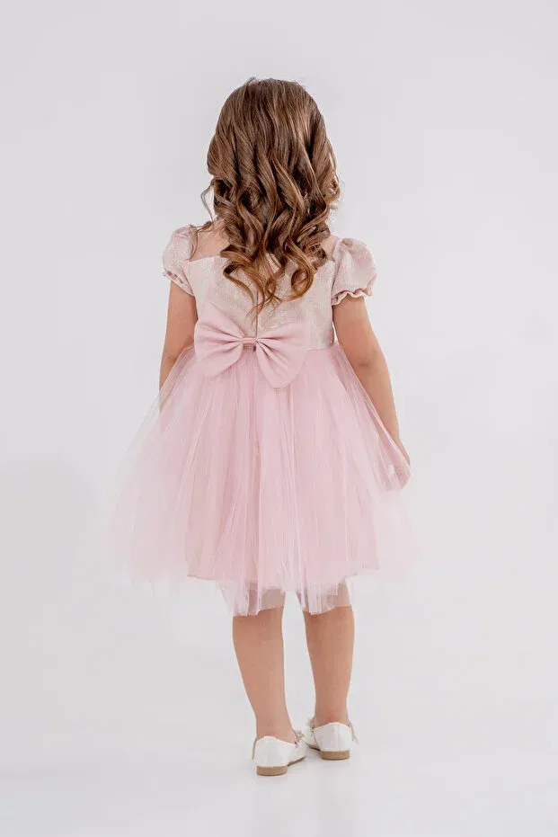 Детское платье для девочек с жаккардом Eray Kids, Pink — фото 2