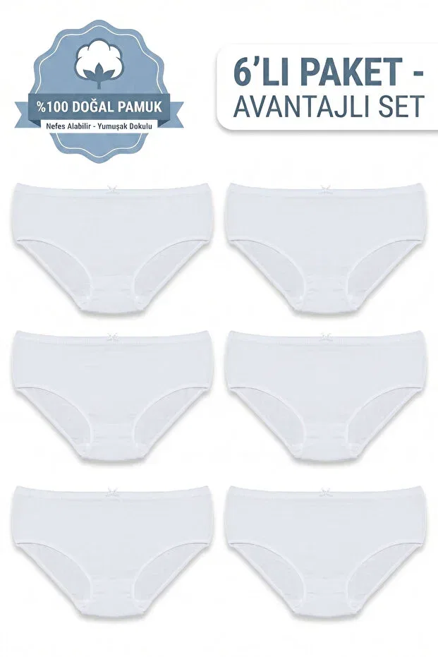 Детские трусы для девочек хлопковые Basics Onurel, White