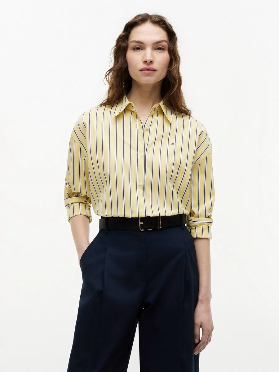 Блузка TOMMY HILFIGER "Boxy Fit" желтого цвета — фото 2