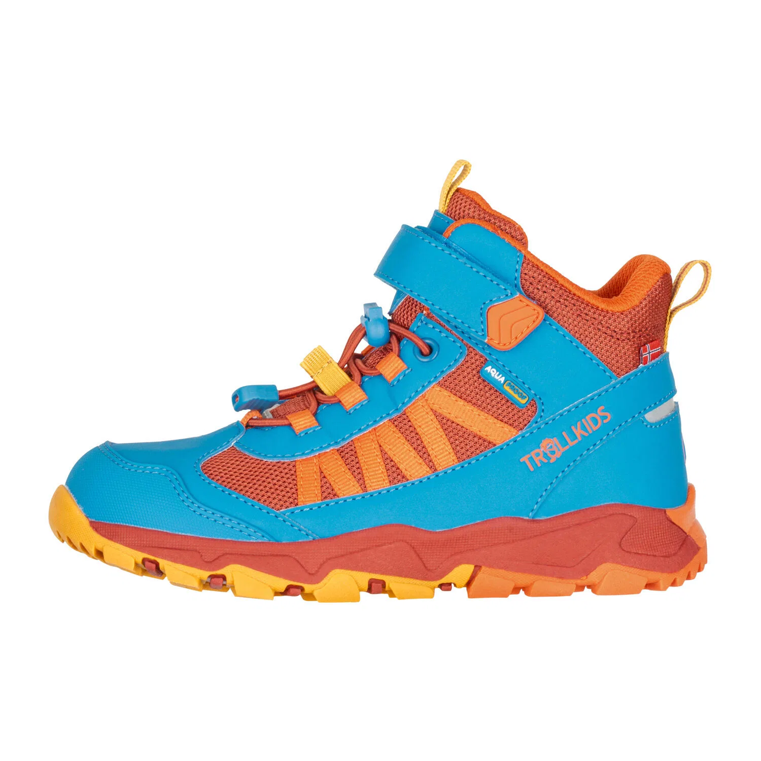 Детские треккинговые ботинки Tronfjell Hiker Mid Trollkids, Konigsrot Mitternachtsindigo