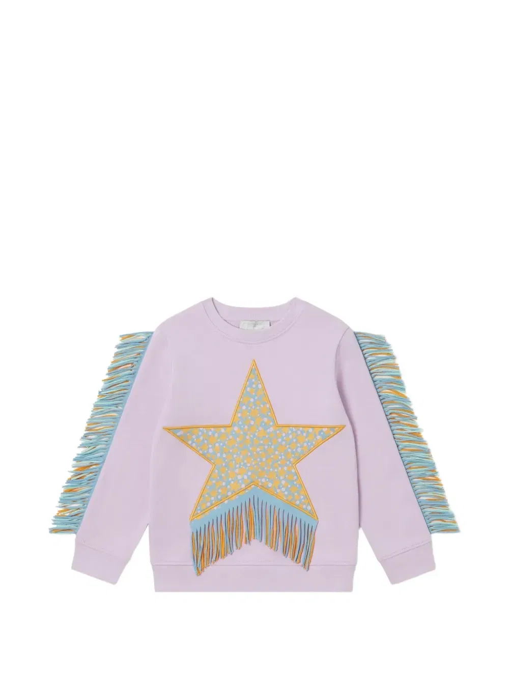 Толстовка со звездами и бахромой Stella McCartney Kids, фиолетовый