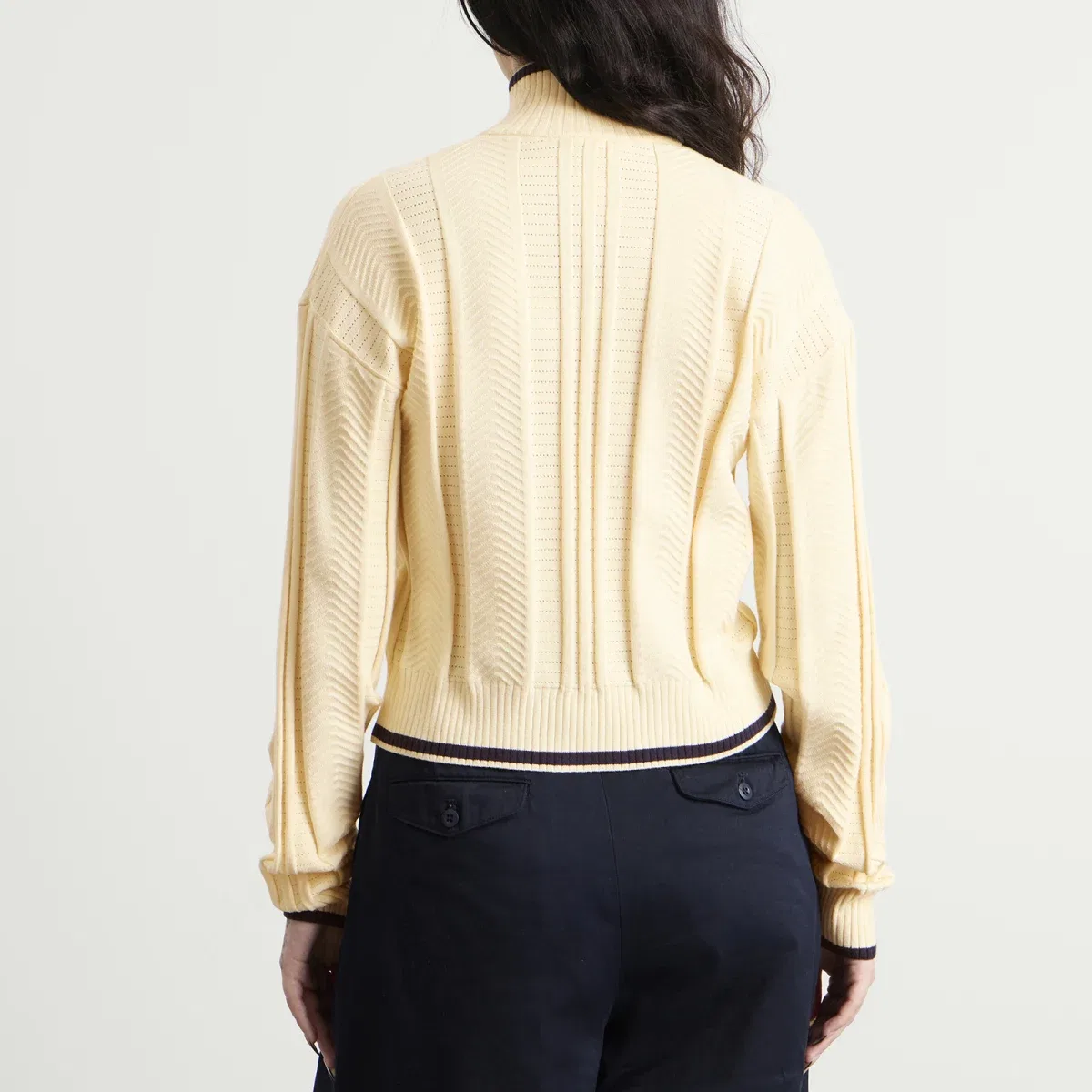 Женский топ для трекинга Knit Firebird Track Top Adidas, Warm Vanilla — фото 3
