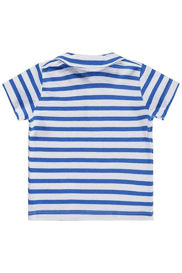 Детская футболка с принтом Sailboat printed Civil Baby, Saks Blue — фото 2