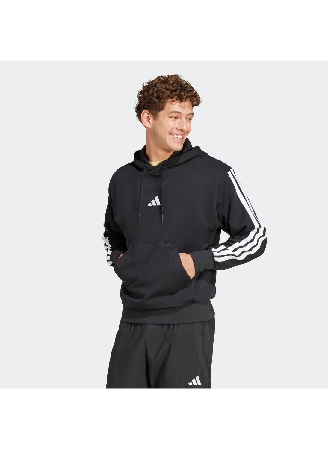 Худи с принтом Essentials Adidas, черный