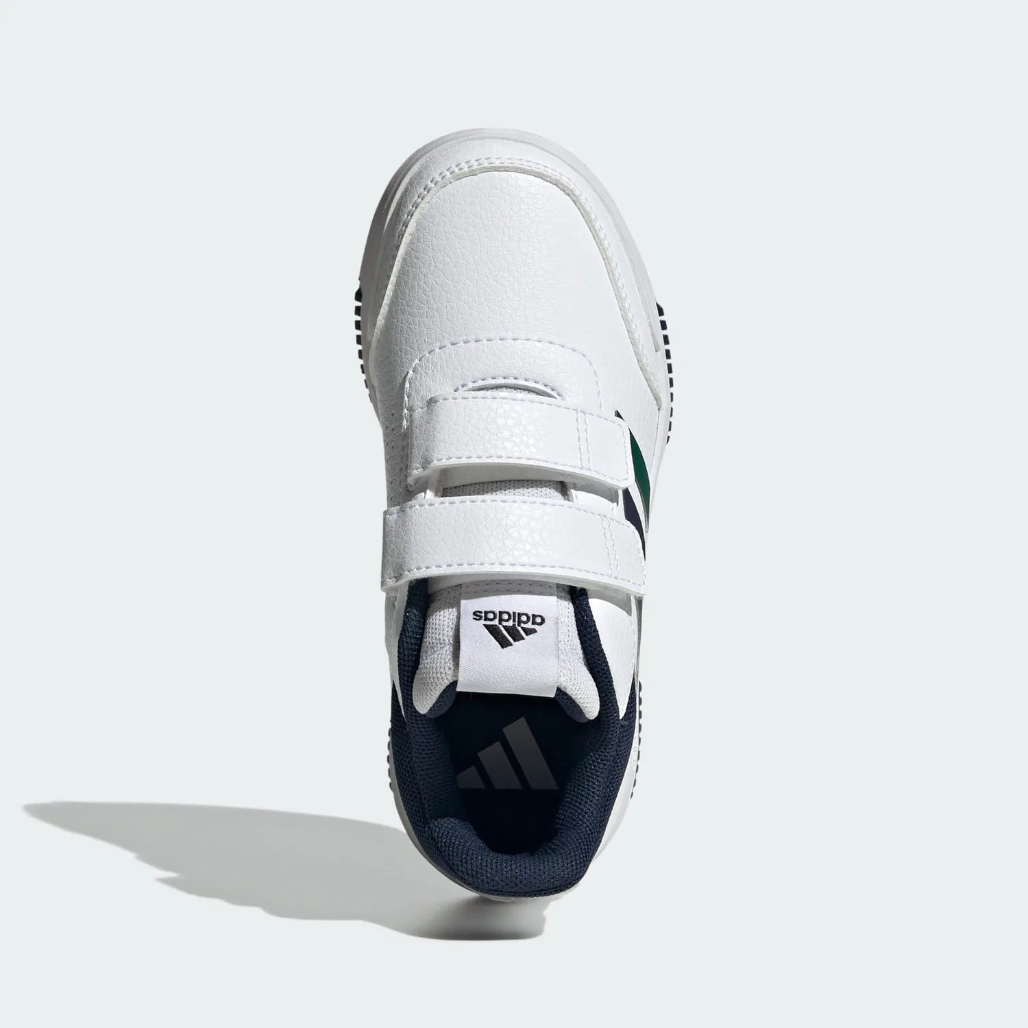 Детские кроссовки с липучкой Tensaur Hook and Loop Adidas, White Green Navy — фото 3