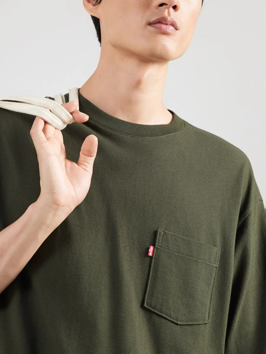 Футболка LEVI'S с коротким рукавом, оливкового цвета — фото 3