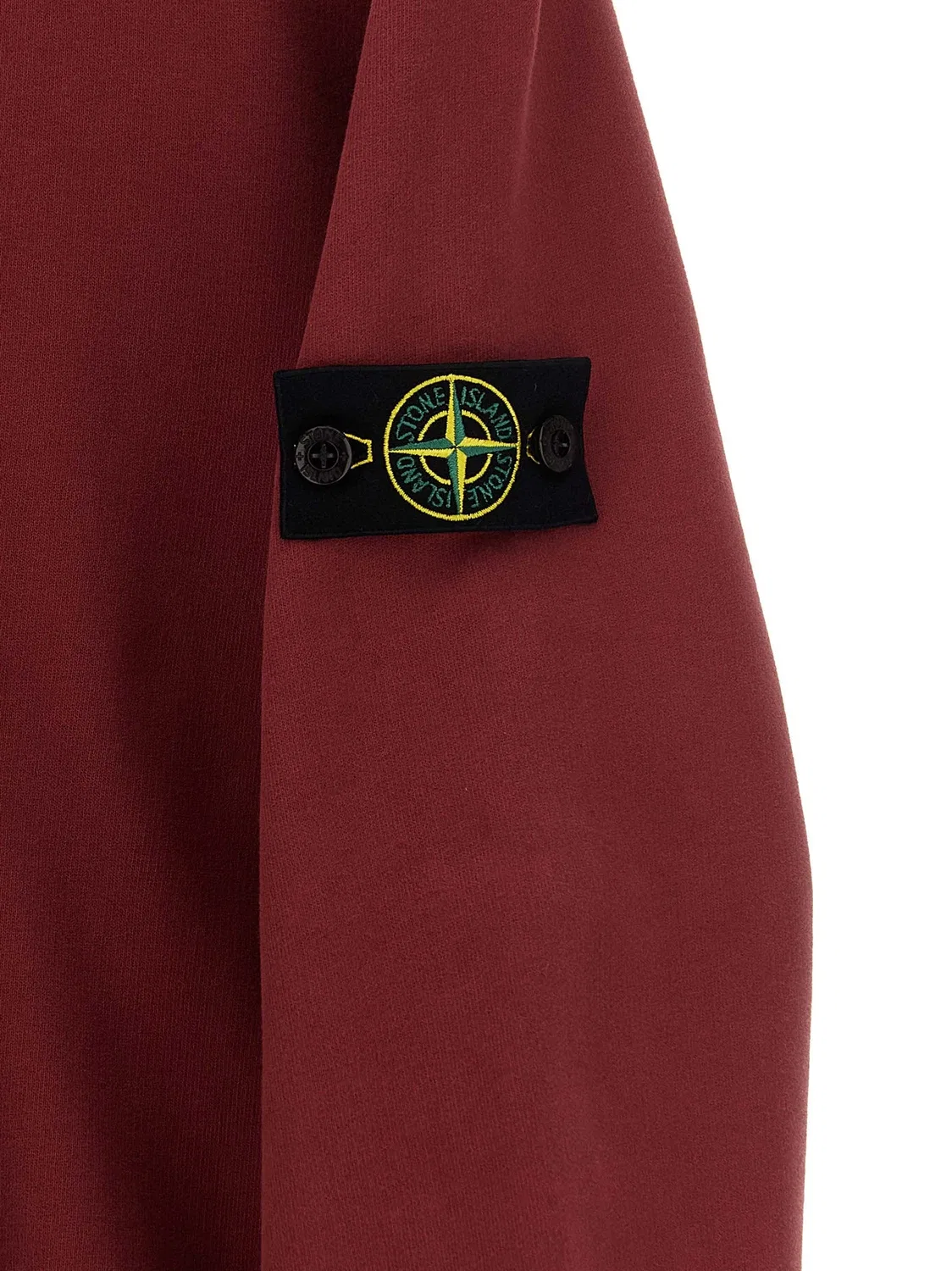 Толстовка с логотипом-значком Stone Island Junior, бордовый — фото 3