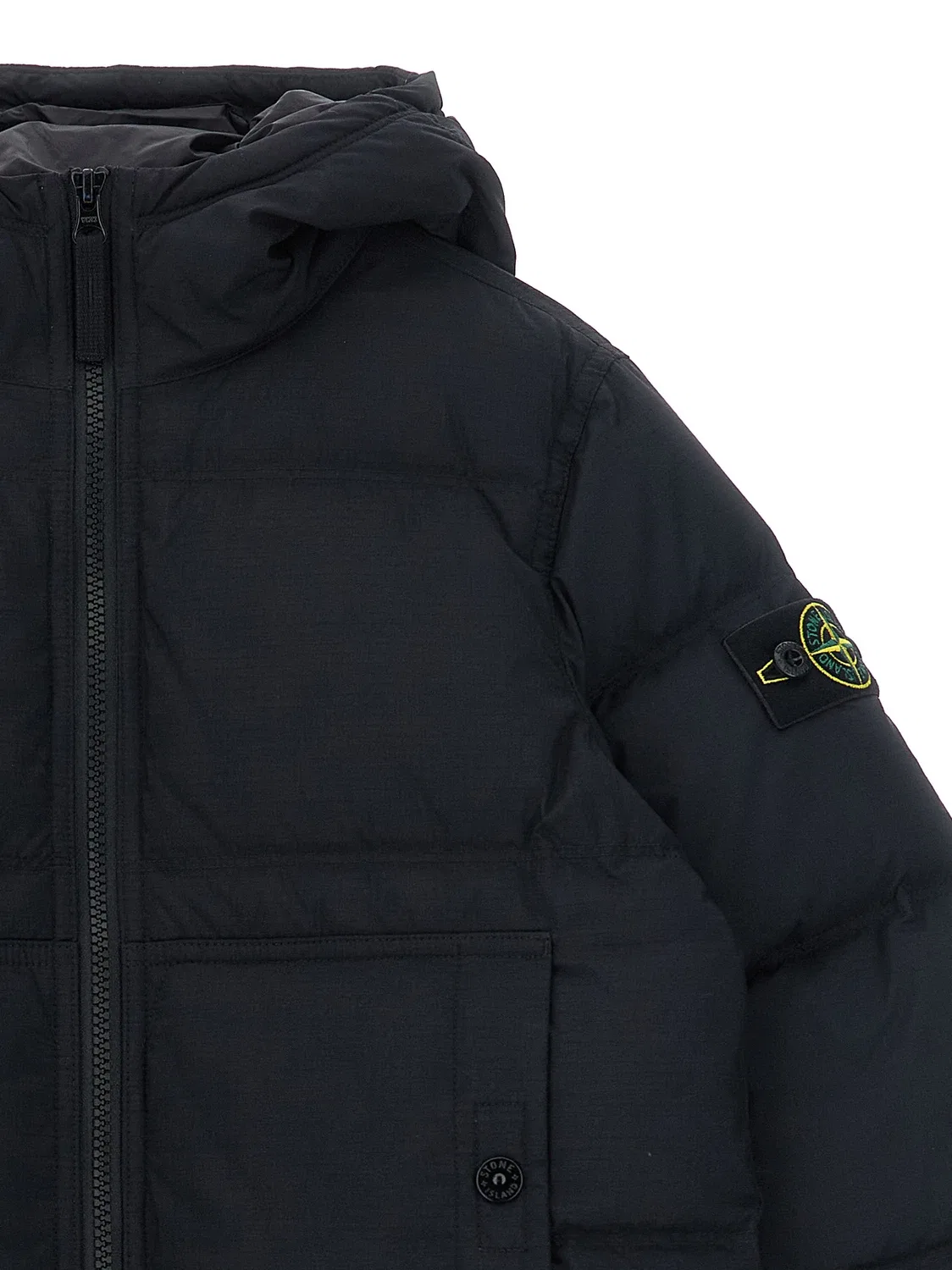 Пуховик Badge Stone Island Stone Island Junior, черный — фото 3