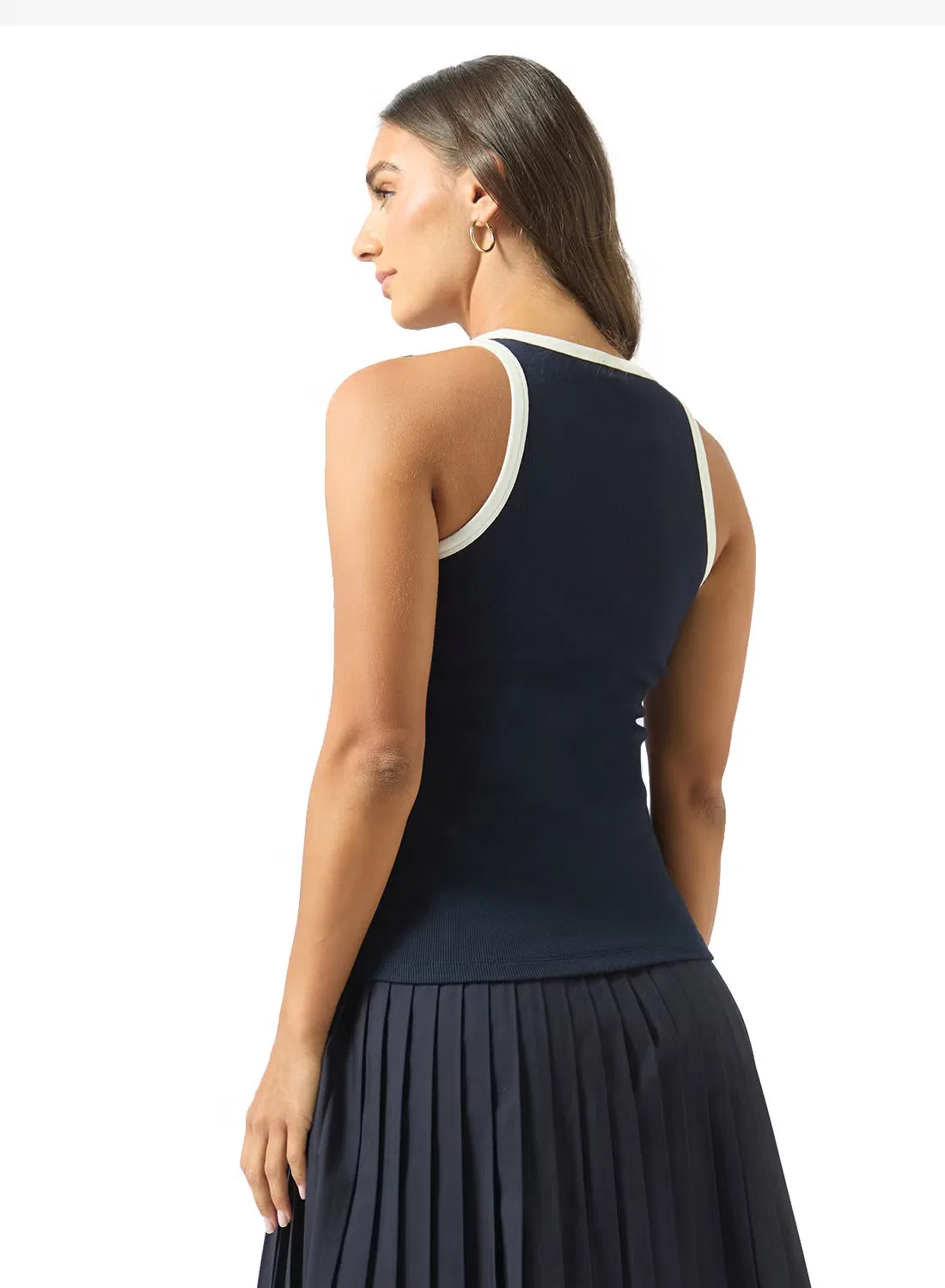 Майка-борцовка с контрастной отделкой Tommy Hilfiger, темно-синий — фото 2
