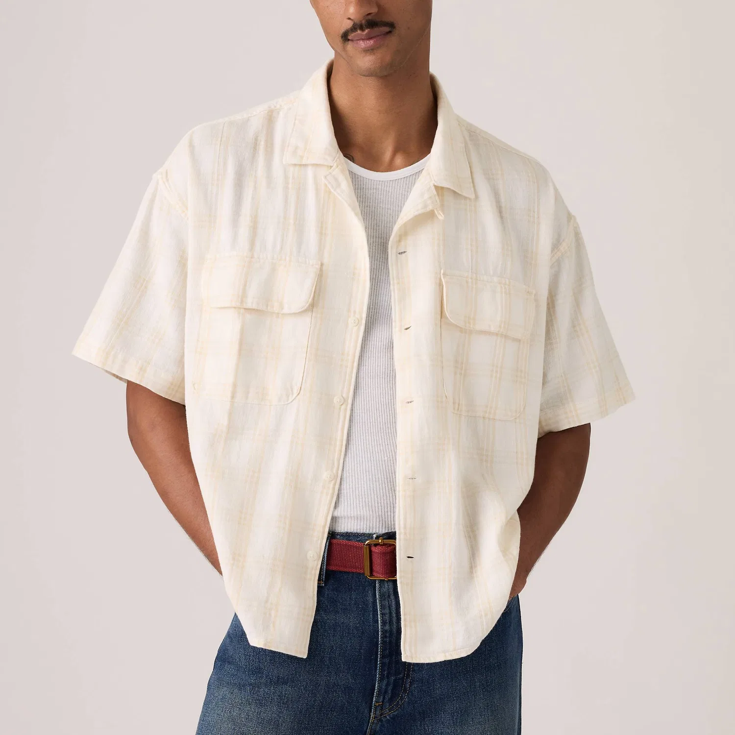Мужская рубашка Levis, White — фото 4