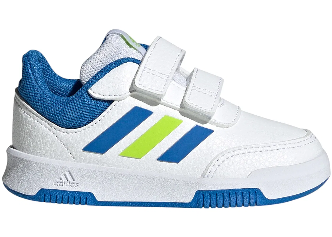 Детские кроссовки с липучками Adidas Tensaur Hook And Loop, Cloud White Bright Royal Solar Slime