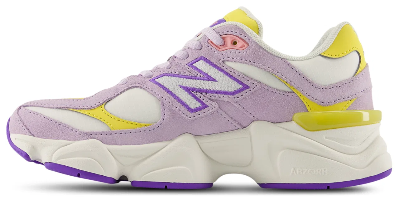 Кроссовки для девочек 9060 New Balance, цвет Lilac/Yellow — фото 2
