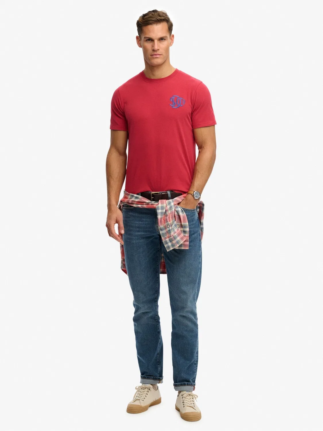 Футболка свободного кроя Superdry SD&Co. Neon Relaxed, красный — фото 4