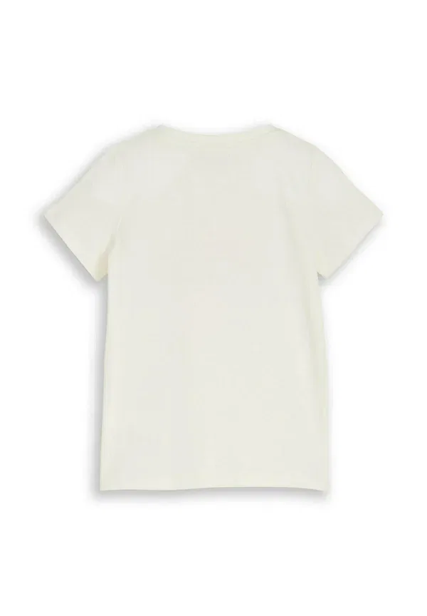 Футболка с принтом Print T-shirt Tom Tailor, Wool White, белый — фото 2