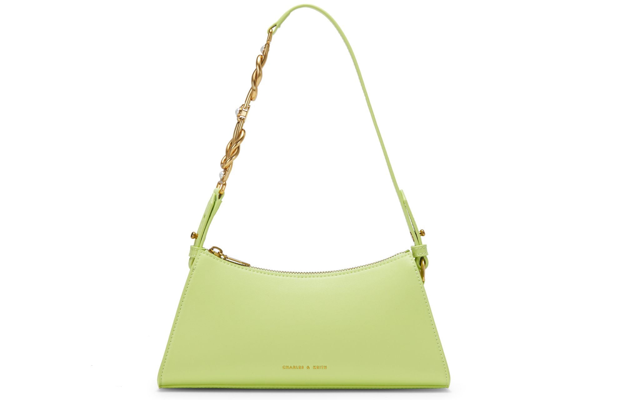 

Полиуретановая сумка через плечо, маленькая женская CHARLES&KEITH, Lime Green