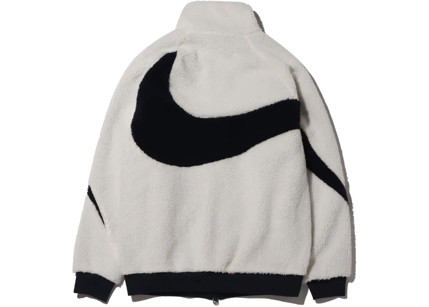 Мужская куртка с принтом Nike Big Swoosh Reversible Boa Jacket, White Navy Black — фото 2