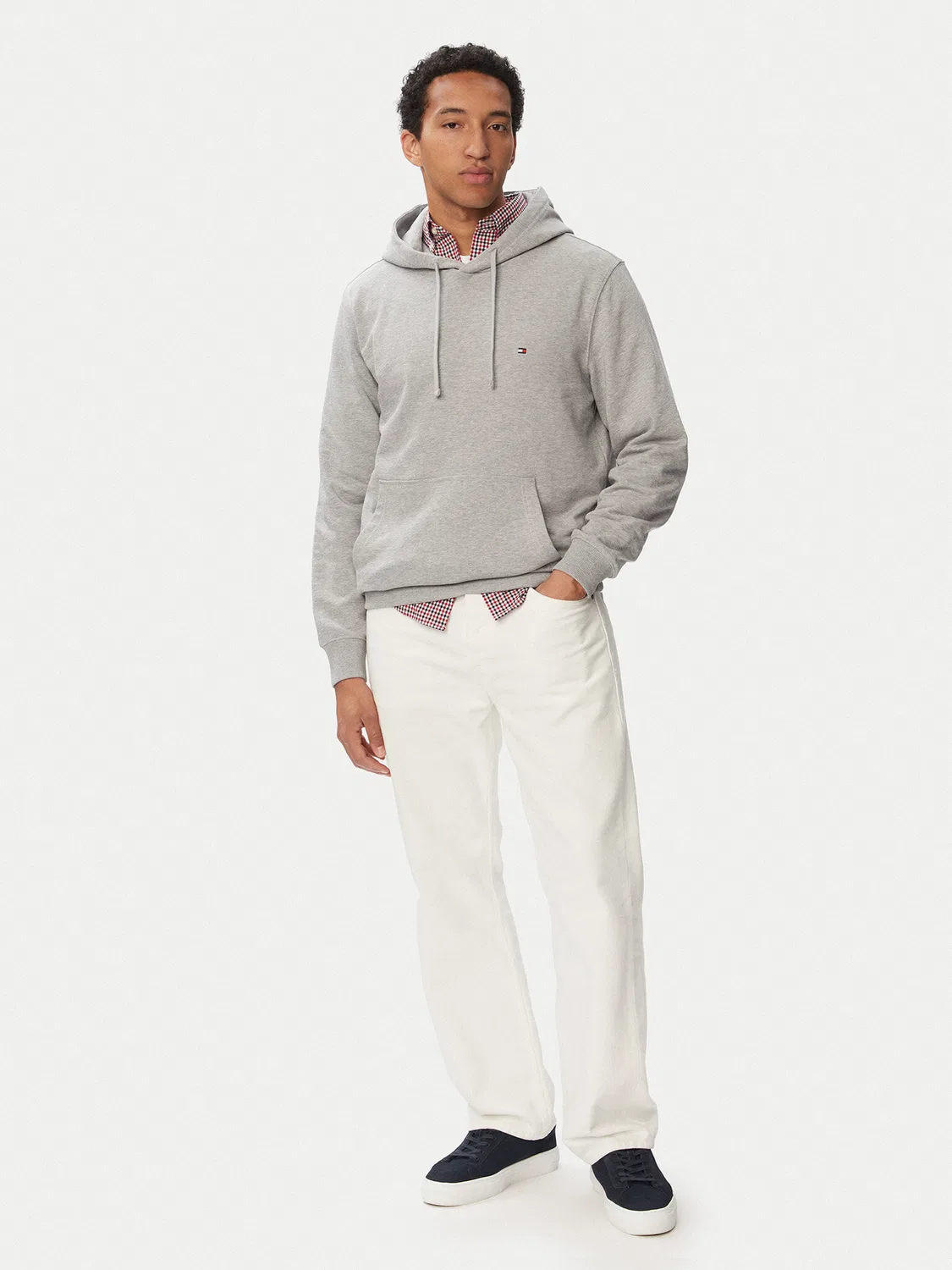 Мужская толстовка стандартного кроя Essential Terry Tommy Hilfiger, светло-серый — фото 2
