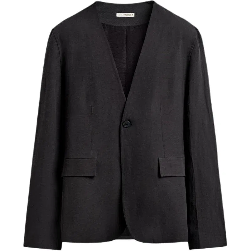 Мужской костюм деловой с v-образным вырезом, прямого кроя, Coal Gray, ZARA